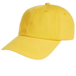 Yellow Cotton Baseball Cap Add Your Personal Hat Pins